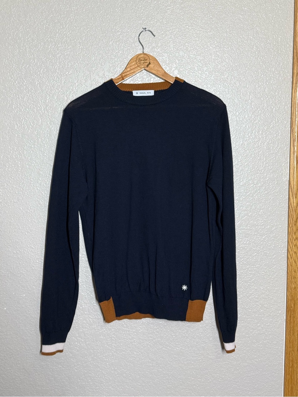 Manuel Ritz wool blend contrast sweater